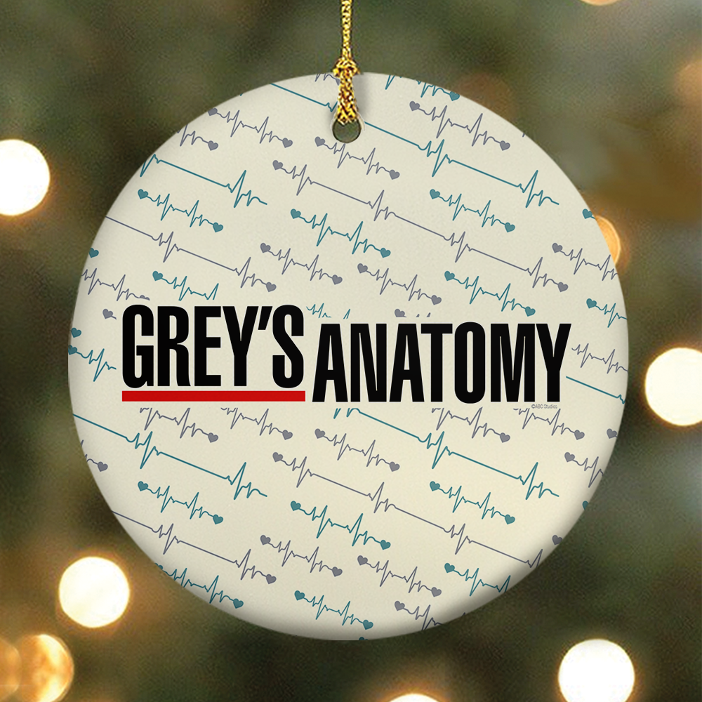 Grey's Anatomy Heartbeat Logo Double-Sided Ornament