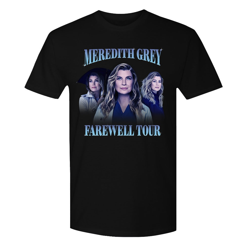 Grey's Anatomy Meredith Grey Farewell Tour Adult T-Shirt Black / XXL