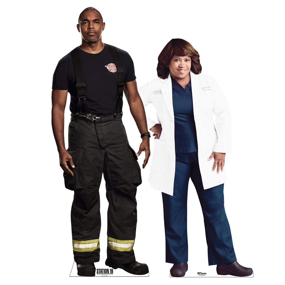 Grey's Anatomy and Station 19 Crossover Miranda and Ben Cardboard Cuto