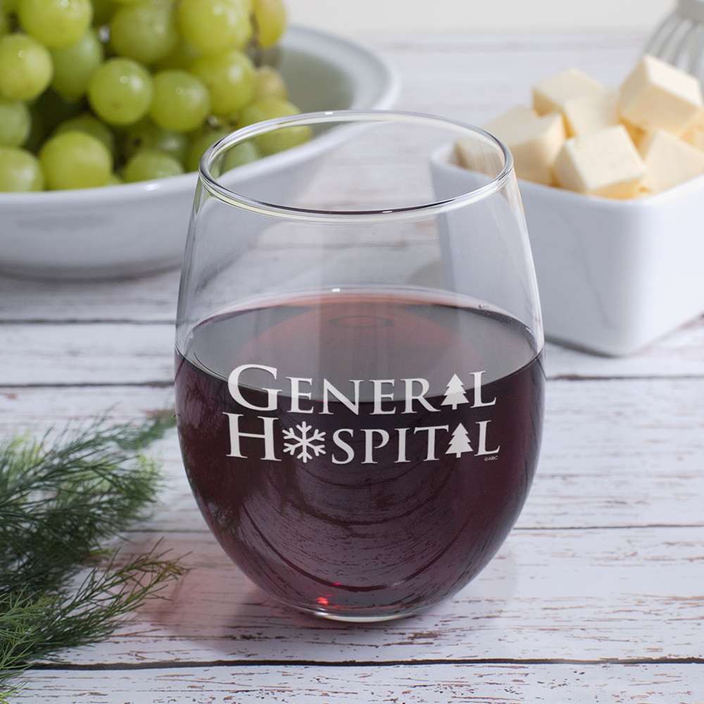 Star Trek Stemless Wine Glass Decorative Etched Medical Emblem