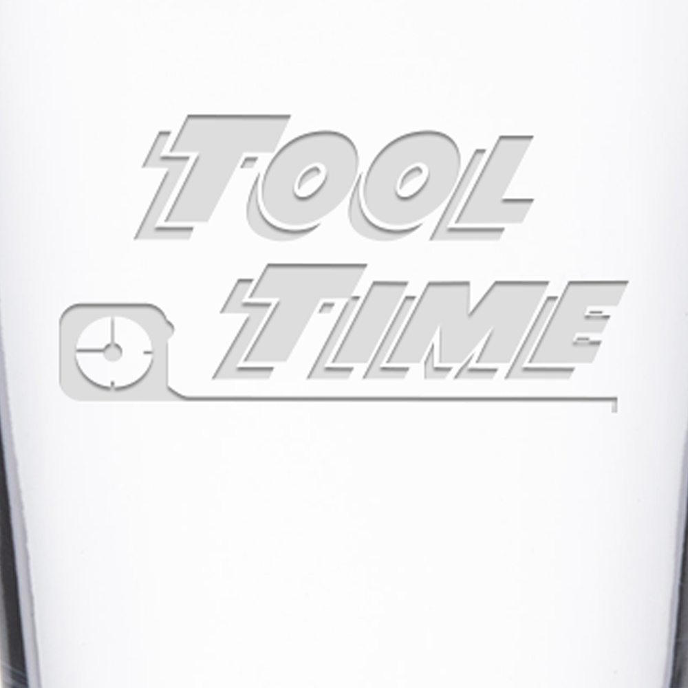 Home Improvement Tool Time Laser Engraved Pint Glass ABC Shop