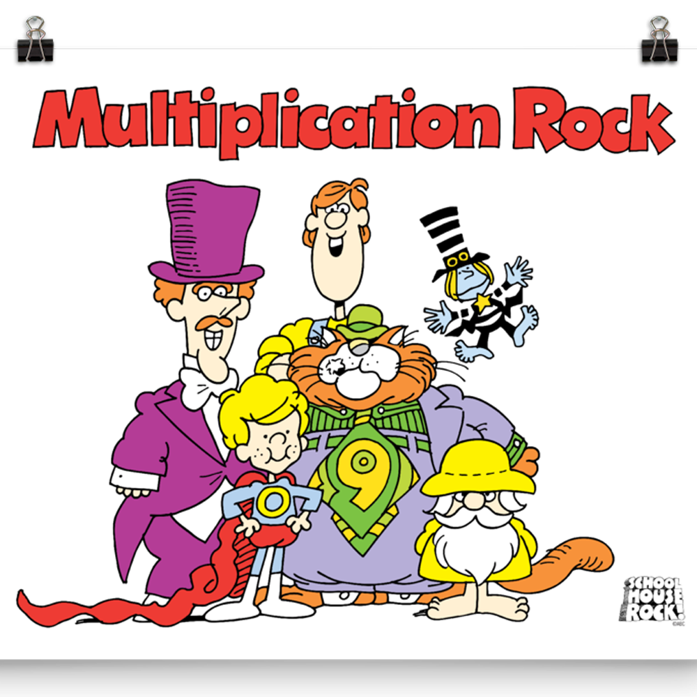 Schoolhouse Rock! Multiplication Rock Premium Satin Poster