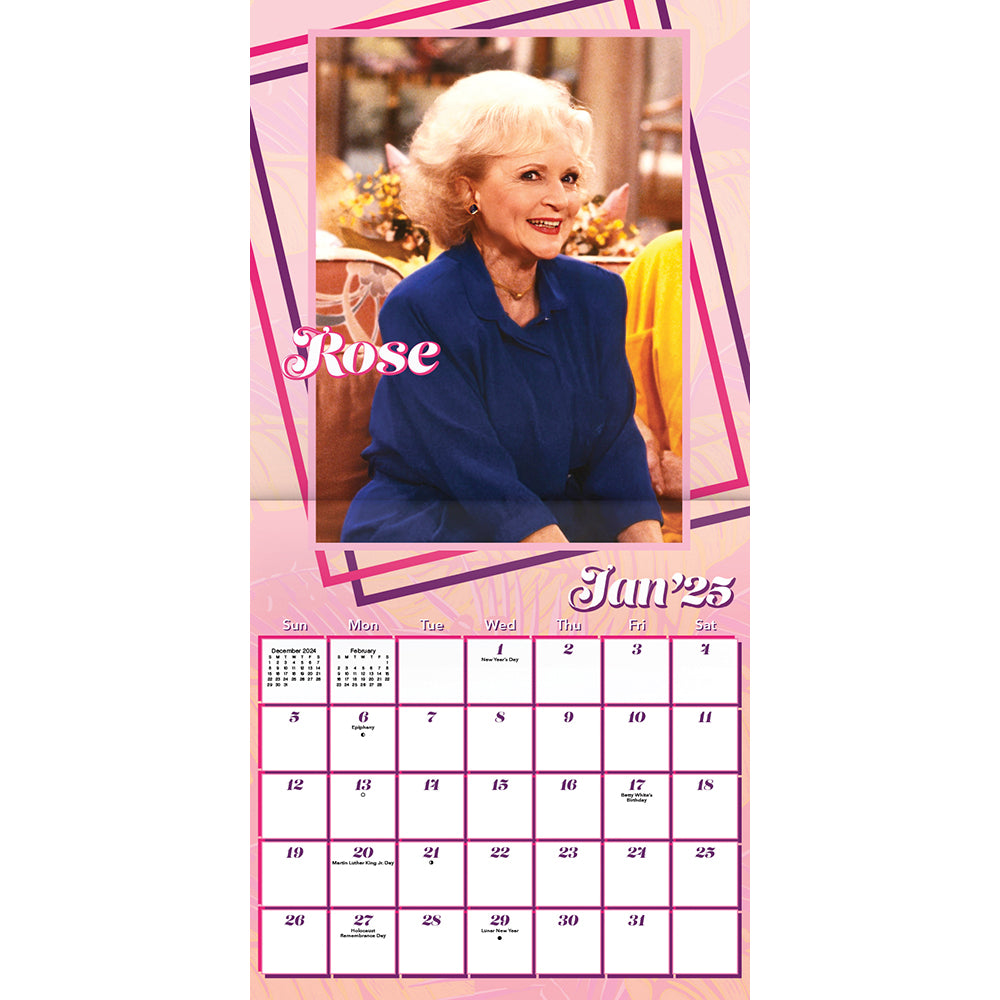 The Golden Girls 2025 16Month Wall Calendar