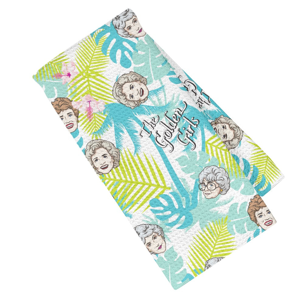 Golden Girls Characters Palm Leaf Collage 24 Oz Tritan Water Bottle - BPA Free, Dishwasher Safe, Officially Licensed