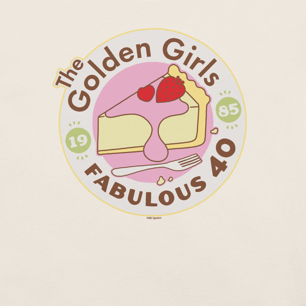 The Golden Girls Fabulous 40 Logo T-Shirt Vintage White / SM, image size:1000x1000