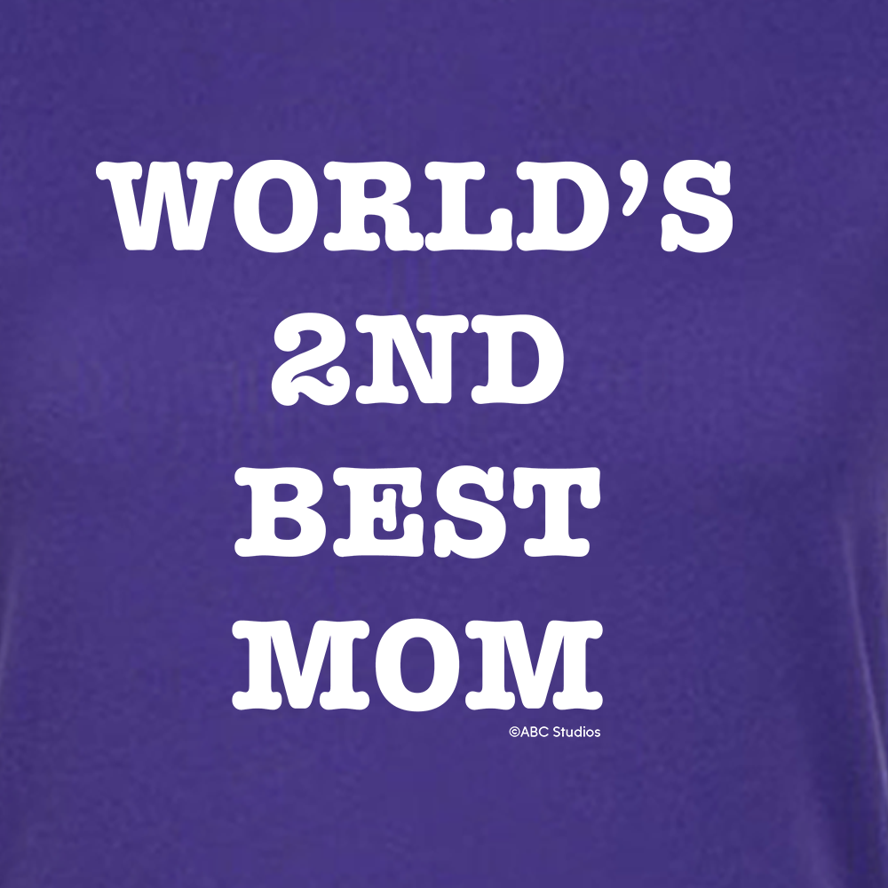 American Housewife 2nd Best Mom Women's Short Sleeve T-Shirt Grey / XXL, image size:1000x1000