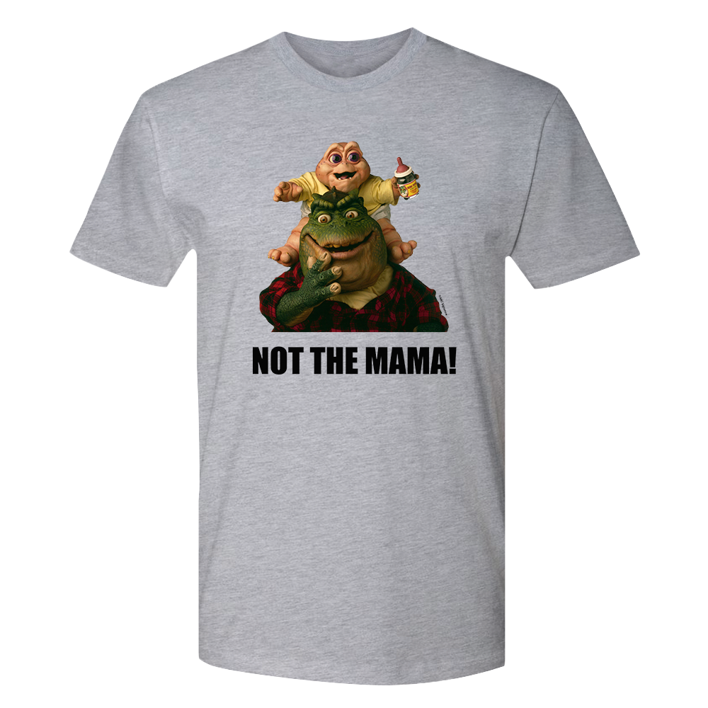 Dinosaurs Not The Mama! Adult Short Sleeve T-Shirt Grey / SM, image size:1000x1000