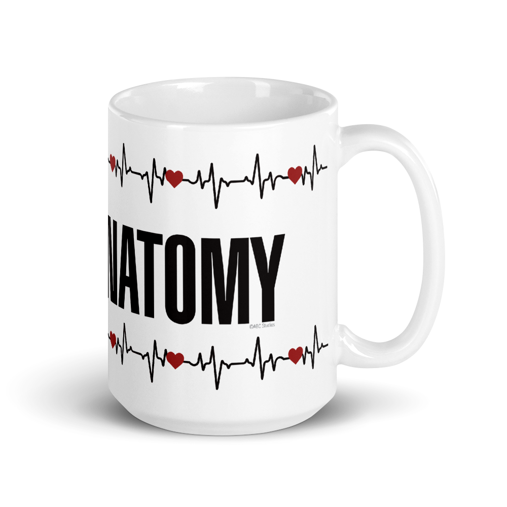 Grey's Anatomy Logo With Heartbeat White Mug