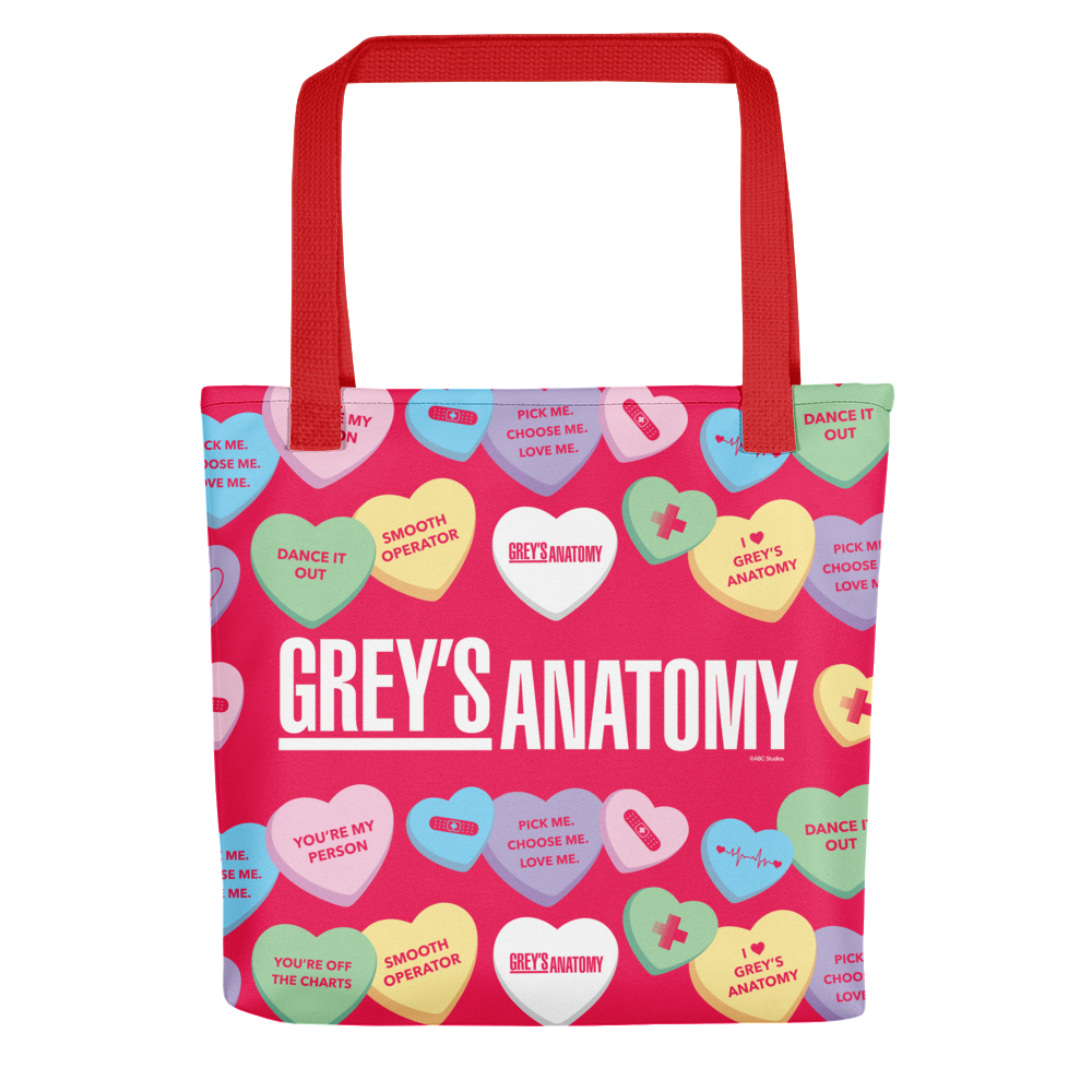 Grey's Anatomy Candy Hearts Premium Tote Bag
