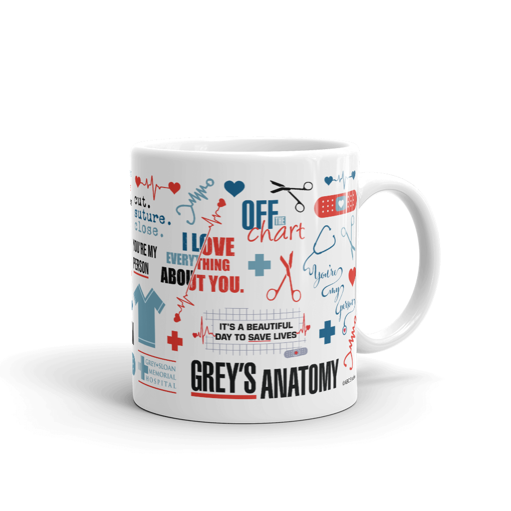 Grey's Anatomy Mash Up White Mug