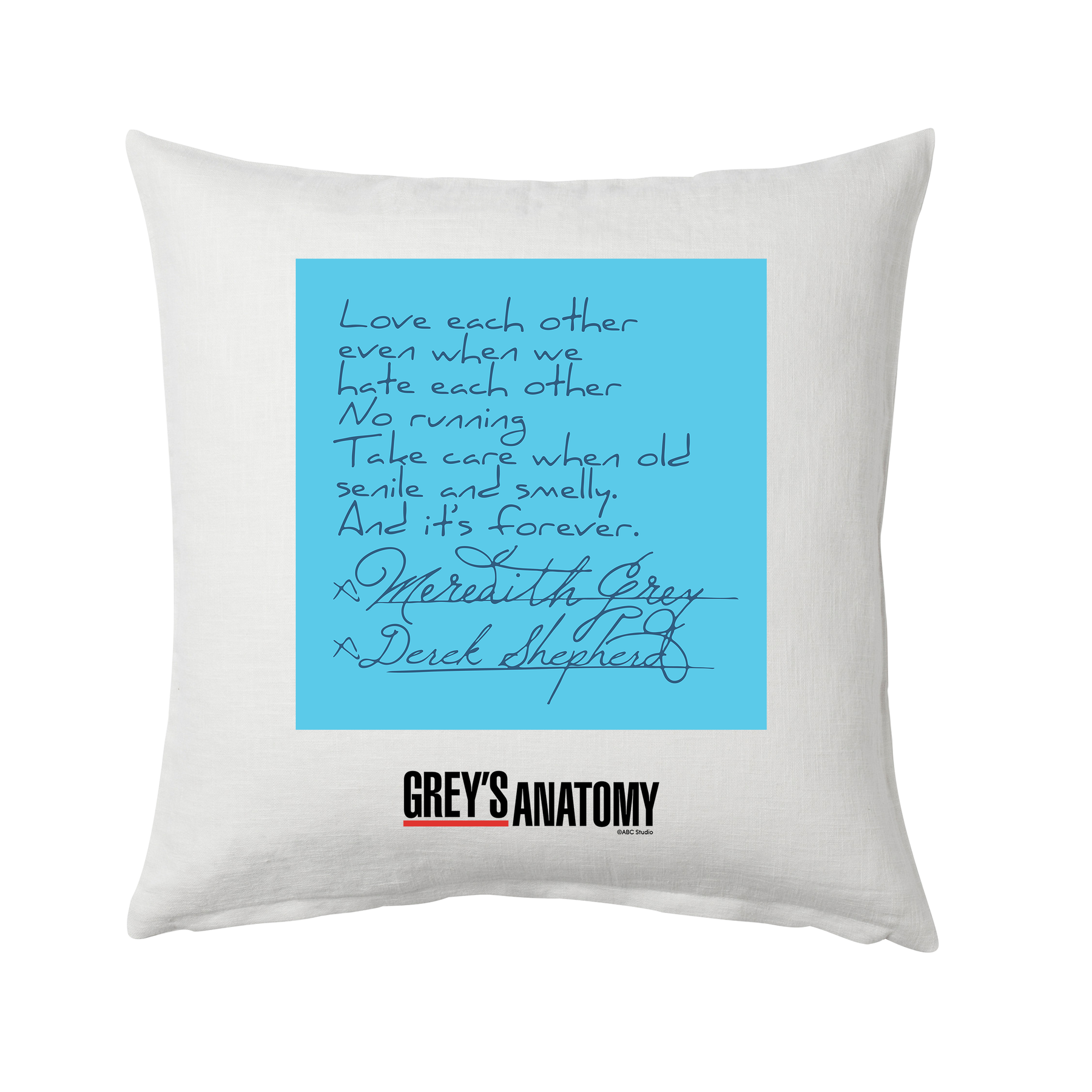 Grey s Anatomy Post It Throw Pillow ABC Shop