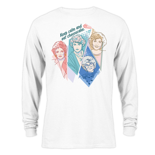 The Golden Girls Keep Calm And Eat Cheesecake Adult Long Sleeve T Shir