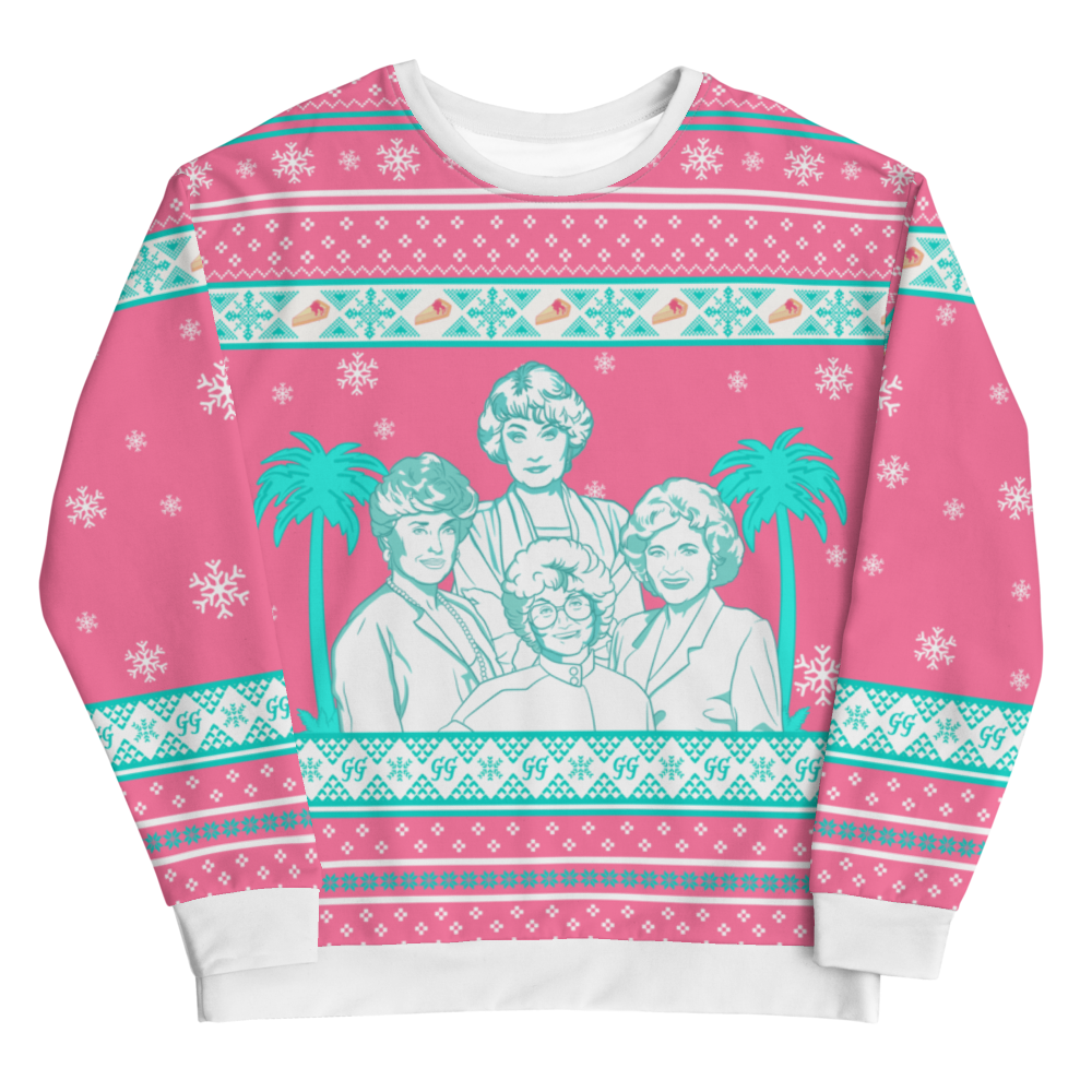The Golden Girls Christmas in Miami Ugly Sweater Adult Crewneck