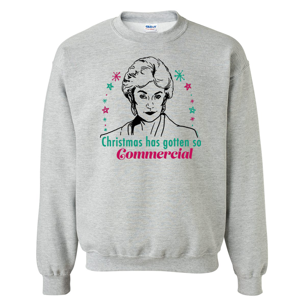 The Golden Girls Dorothy Commercial Christmas Fleece Crewneck Sweatshirt