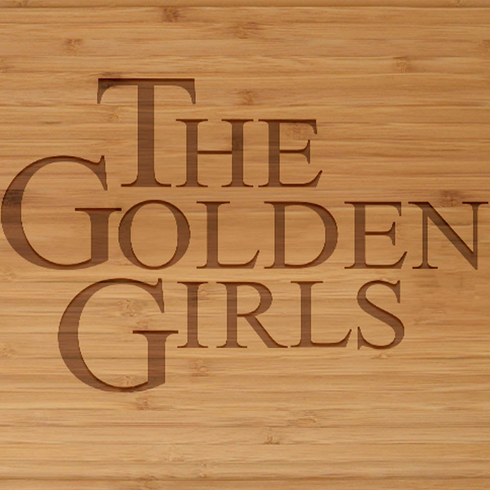 The Golden Girls Logo Rectangle Laser Engraved Cutting Board, image size:1000x1000