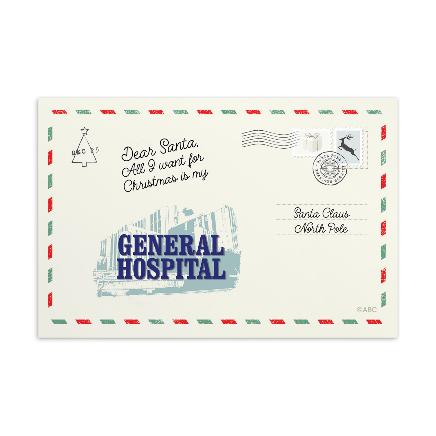 General Hospital Santa Standard Postcard ABC Shop general-hospital-santa-standard-postcard-abc-shop