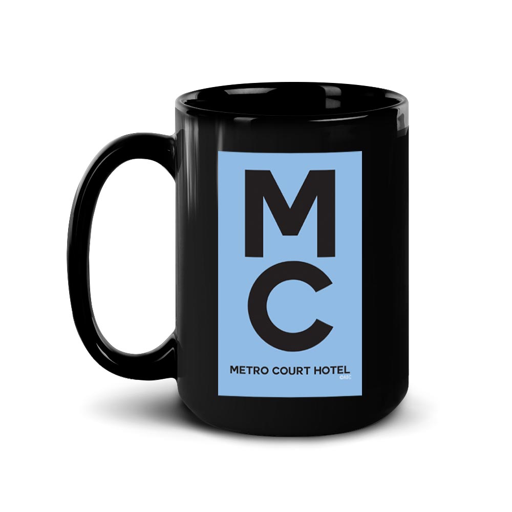 General Hospital Metro Court Hotel Black Mug