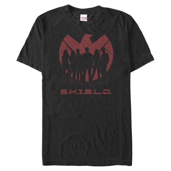 Marvel Men s Agents of Shield Silhouette Logo T Shirt Black